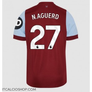 West Ham United Nayef Aguerd #27 Prima Maglia 2023-24 Manica Corta